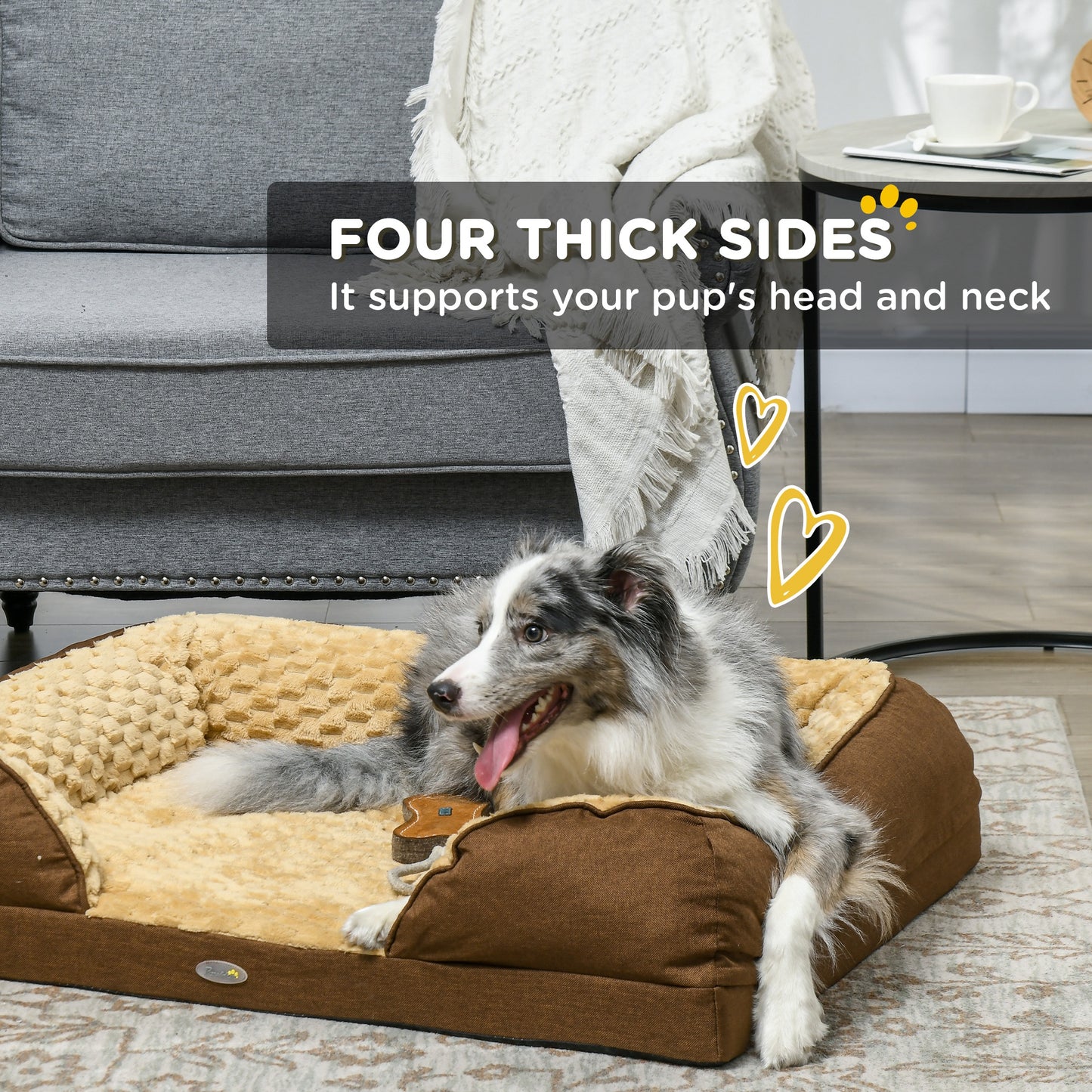 Calming Dog Bed Pet Bed W/ Anti-Slip Bottom