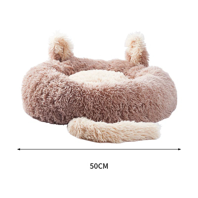 Willingham Doughnut Shaped Plush Cat Bed Dog Nest