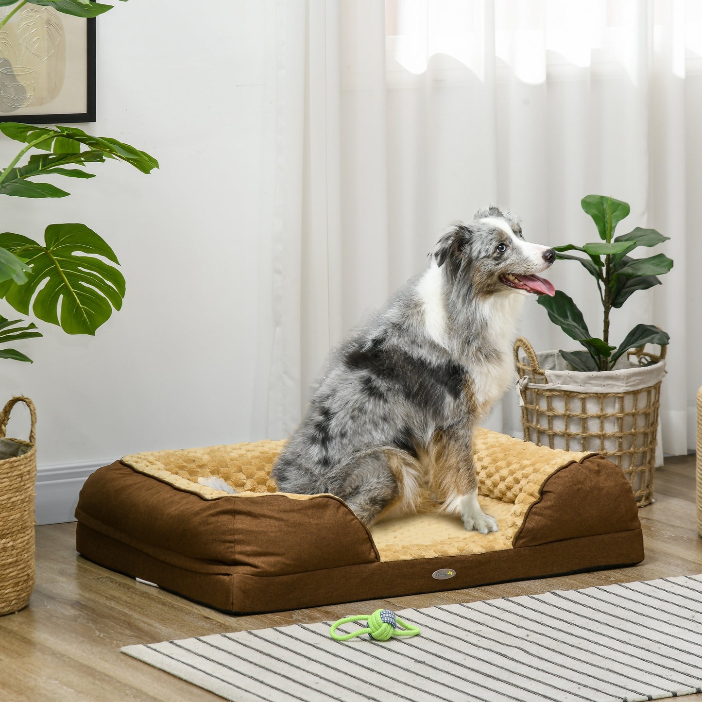 Calming Dog Bed Pet Bed W/ Anti-Slip Bottom