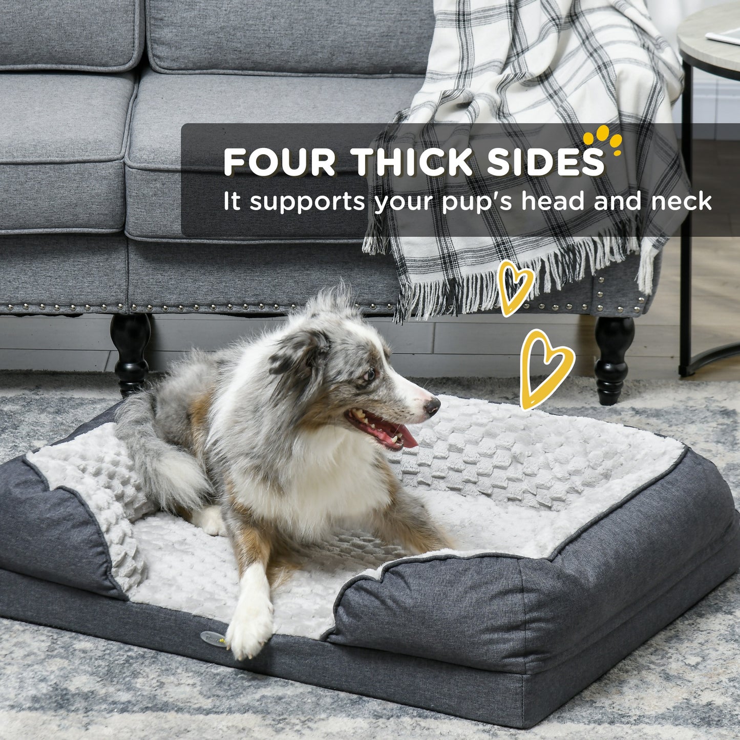 Calming Dog Bed Pet Bed W/ Anti-Slip Bottom