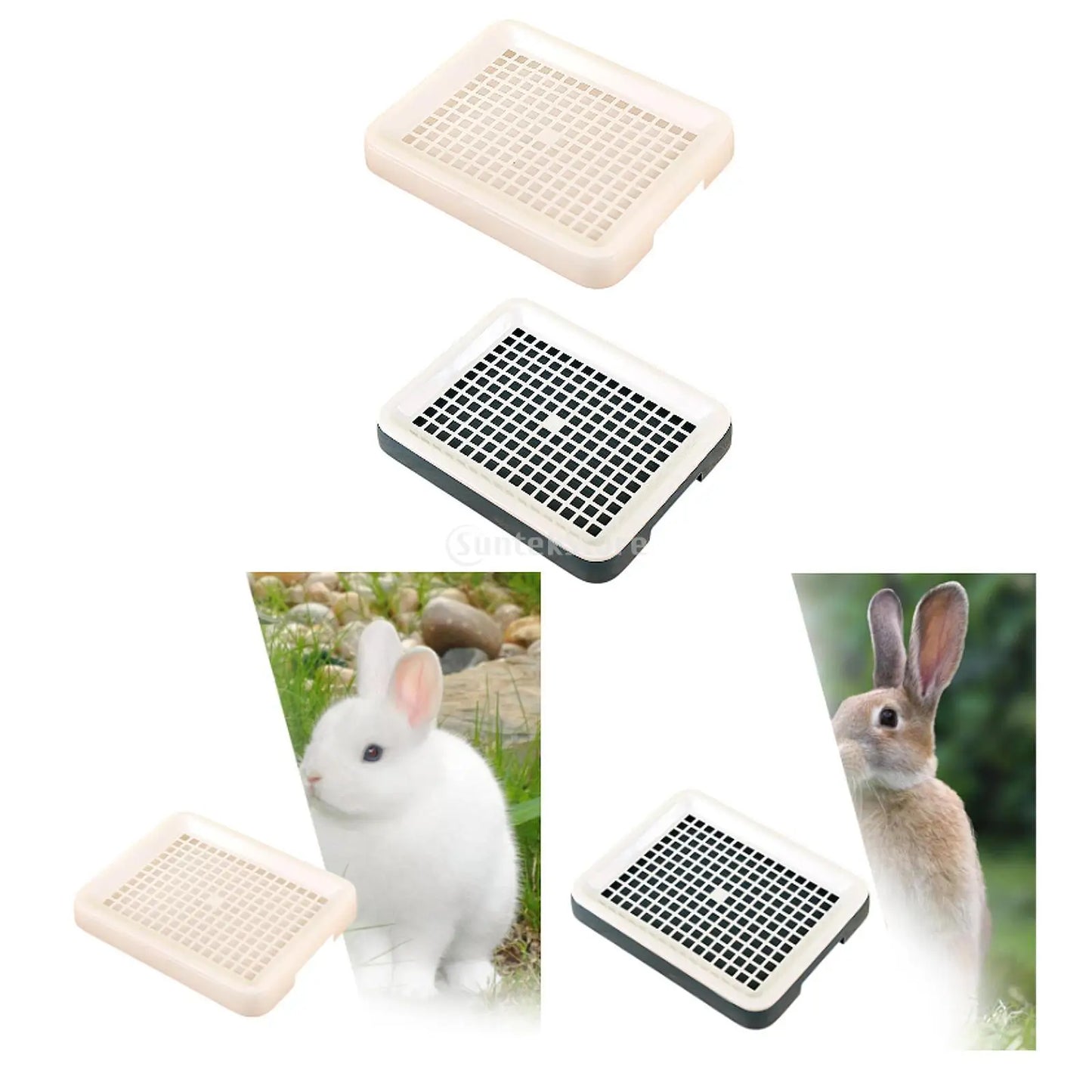 Rabbit Litter Tray Toilet Animal Potty Trainer Bunnies Corner Toilet Box for Ferret Hamster Dragon Cat Guinea Pig Dutch Supplies