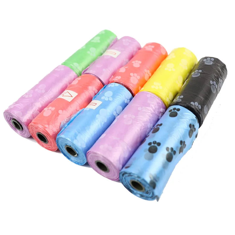 10 Rolls 150pcs Dog Poop Bag Pet Supply Litter Bag Printing Cat Dog Poop biodegradable Bag Outdoor Home Clean Refill Garbage Bag