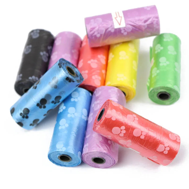 10 Rolls 150pcs Dog Poop Bag Pet Supply Litter Bag Printing Cat Dog Poop biodegradable Bag Outdoor Home Clean Refill Garbage Bag