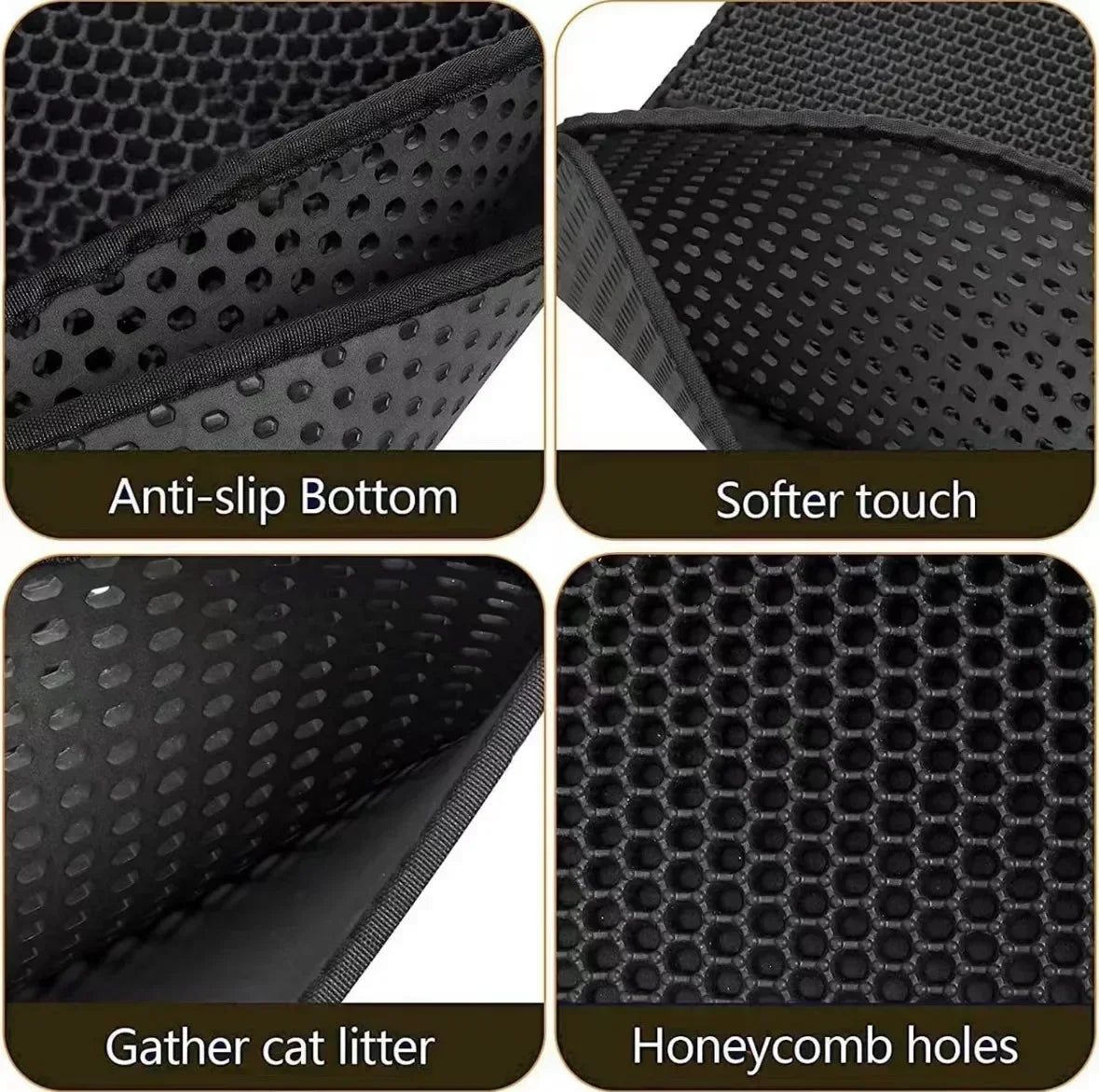 120X70CM Cat Sandbox Mat Cat Toilet Mat Non-slip Cat Litter Box Filter Mat Double layer Wear Resistant Big alfombra arenero gato