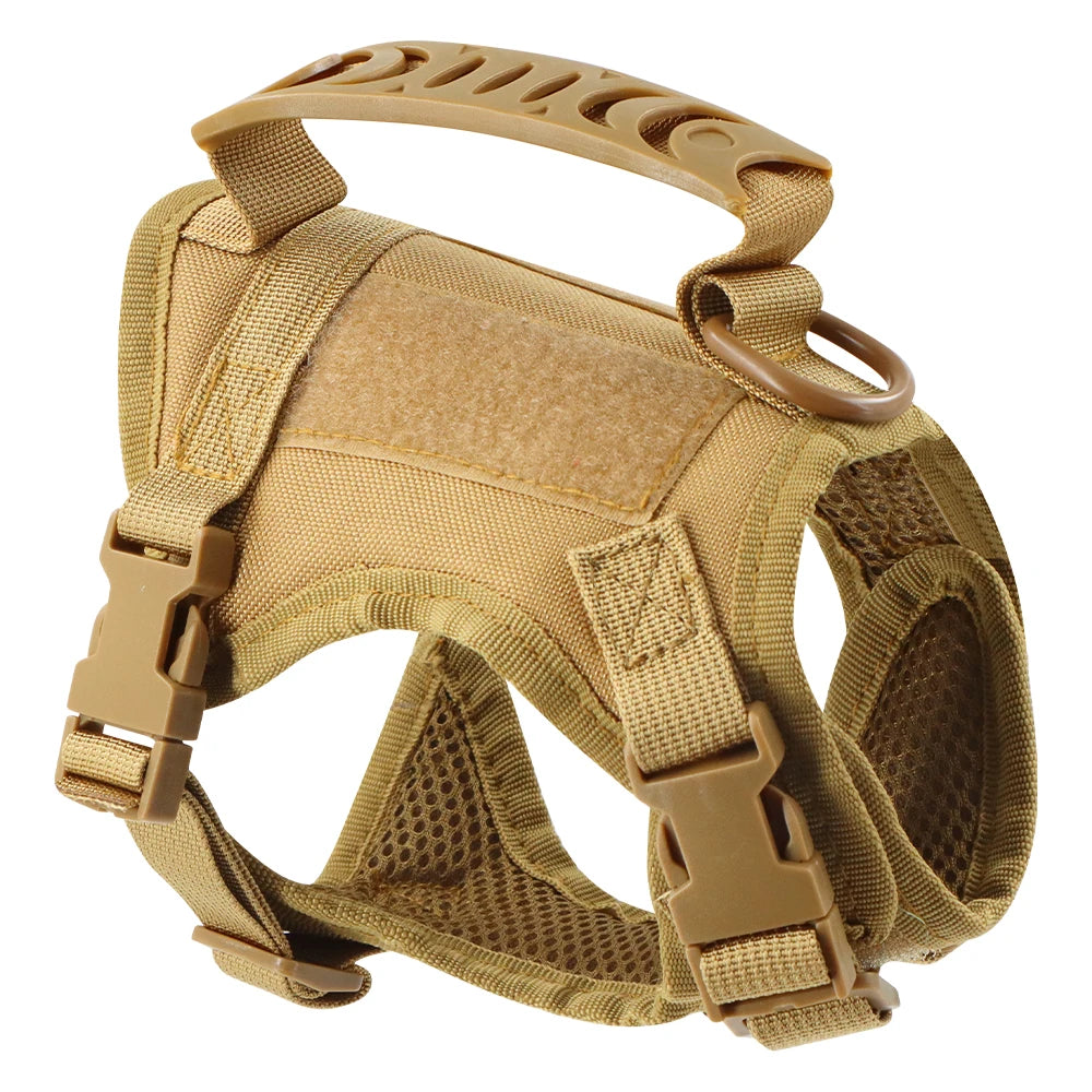 Tactical Puppy Harness Leash For Small Dogs Cats Adjustable Kitten Vest For Military Service Dog Working Training Walking