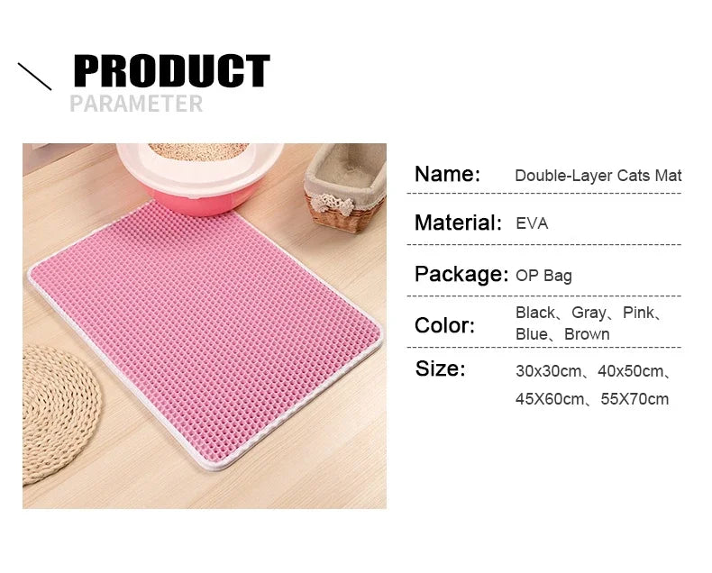 60CMX90CM Cat Litter Mat Waterproof Double Layer Pet Pet Toilet Cat Mat Nonslip Sand Cat Washable Mat Pet Clean