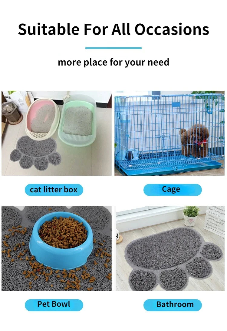 Waterproof Pet Litter Mat High Resilience Fiber Cat Layer Small Dog Feeding Pads Trapping Box Product Non-slip Cats Accessories