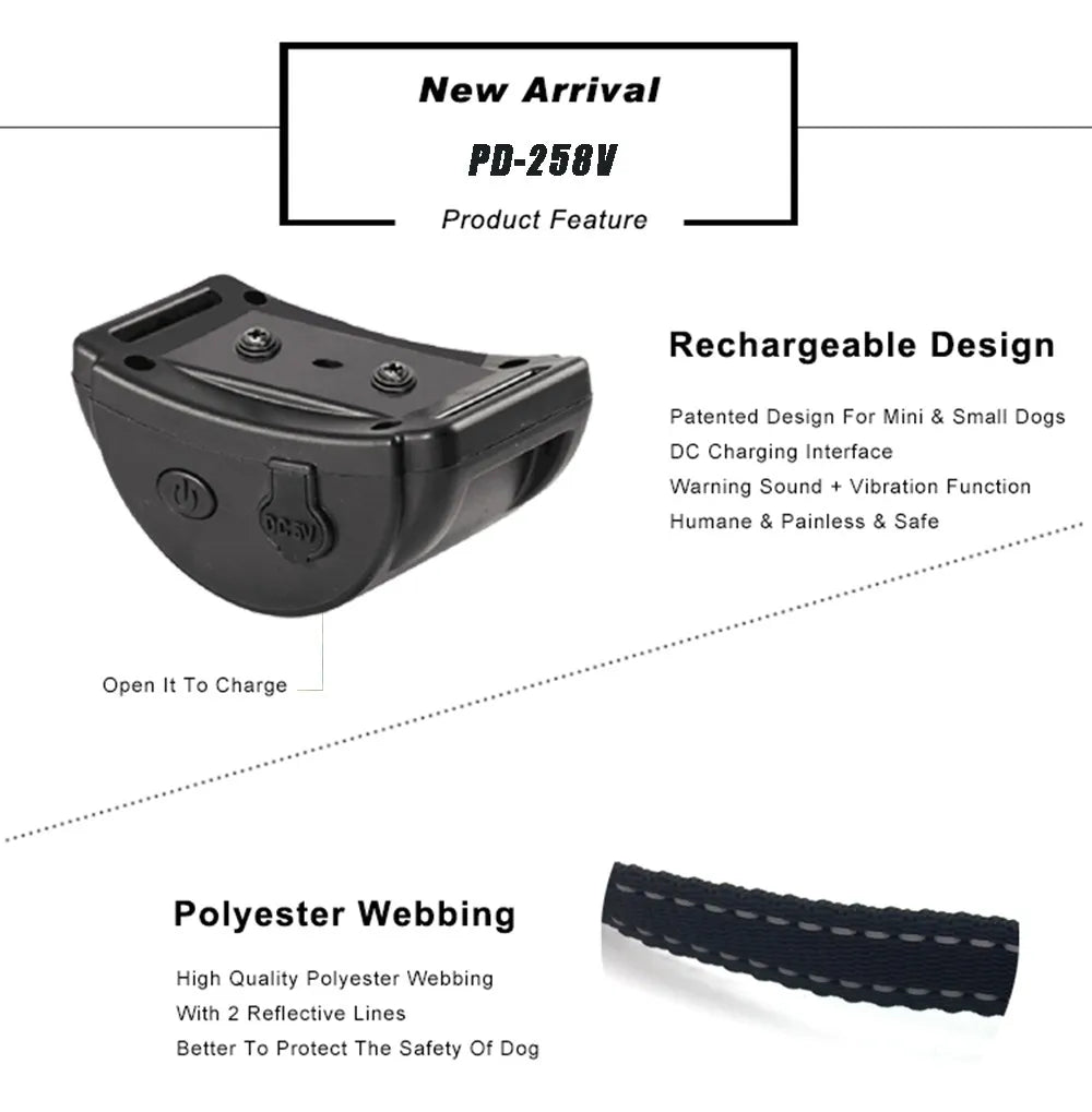 Dog Bark Collar,Rechargeable Anti-Bark Collar For Dog Stop Barking,Dog Vibration Training Collar For Small,Medium Dogs