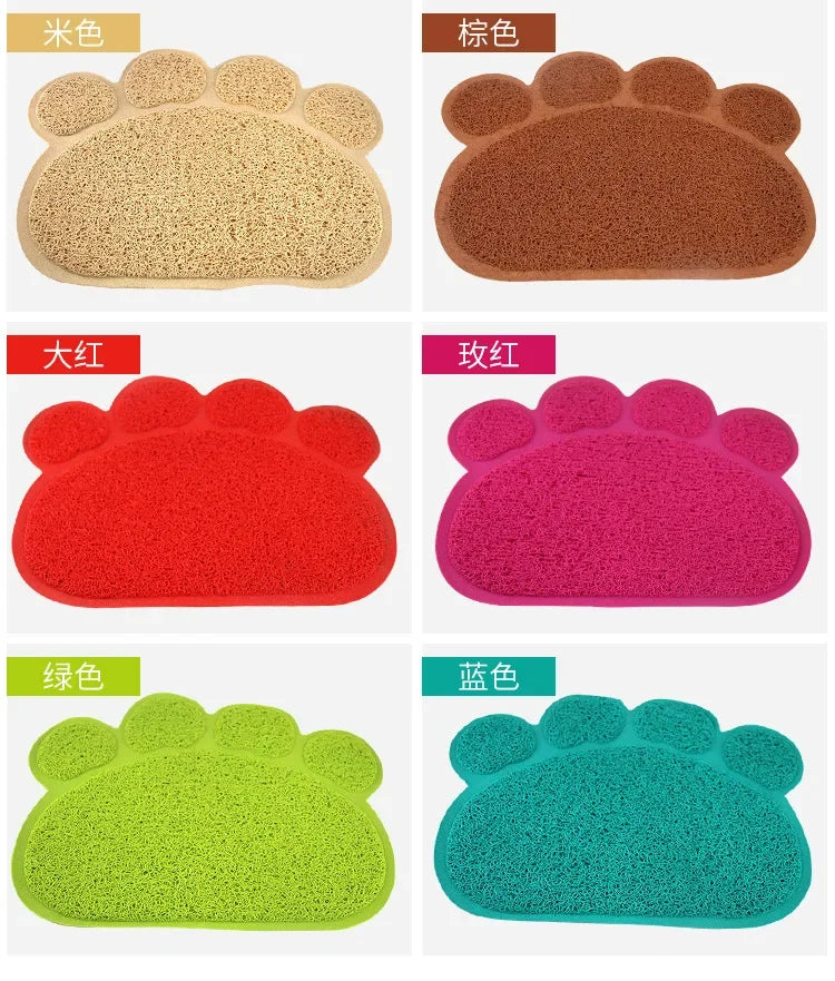 Waterproof Pet Litter Mat High Resilience Fiber Cat Layer Small Dog Feeding Pads Trapping Box Product Non-slip Cats Accessories