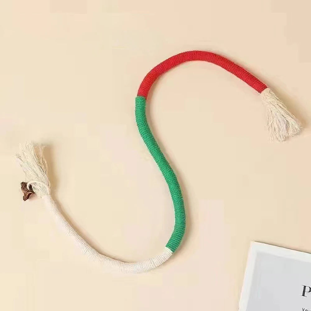 1PC Cat Toys Chew Rope Safe Teeth Cleaning Toy for Indoor Kittens, Interactive Cat Nip Kitty Toys for All Breeds