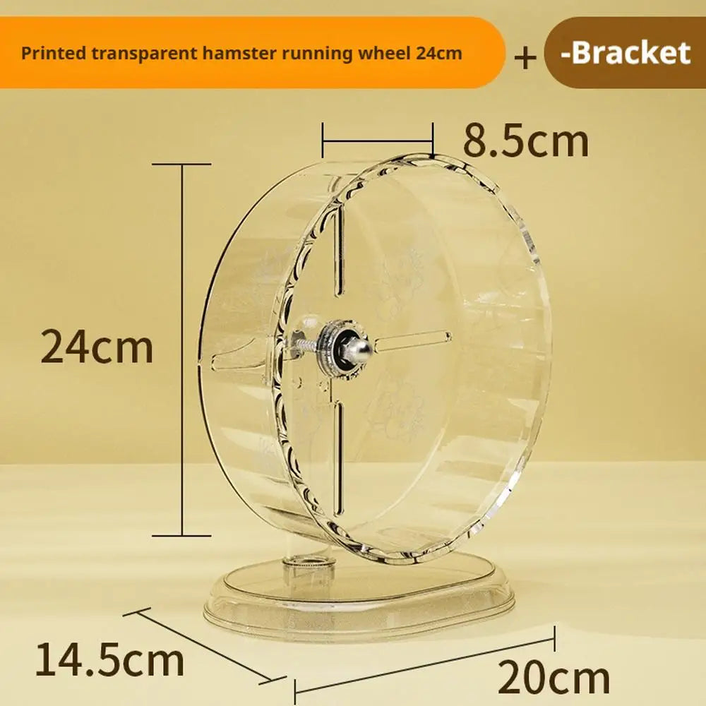 Silent Hamster Wheel Quiet Spinner Small Animals Running Exercise Wheels With Height Adjustable Stand For Syrian Dwarf Hamsters