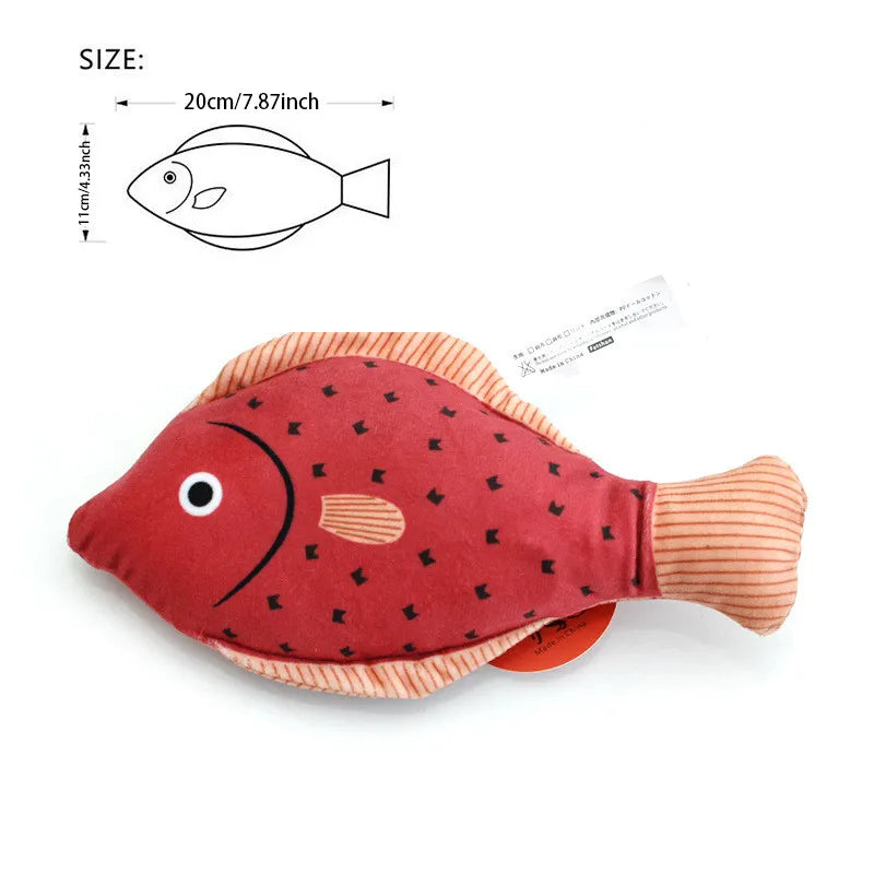 Cat Toy 3D Simulation Fish Catnip Toys Interactive Plush Kitten Cat Toy Pet Chew Bite Toys For Cats Pillowfish Pet Supplies