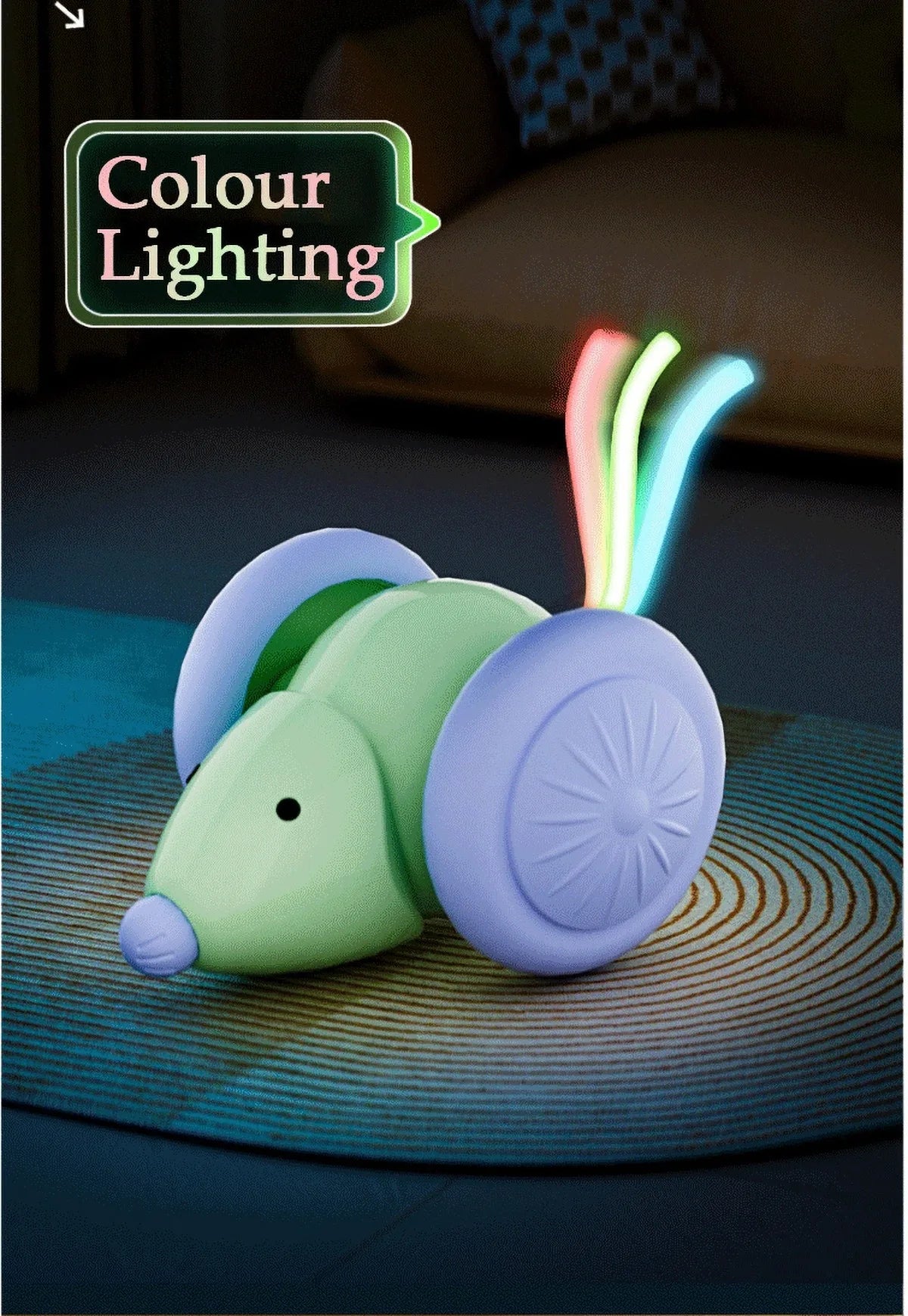 Electric Mouse Car Pet toys Interactive Cat Toy Rechargeable Automatic Teaser with Intelligent Obstacle Avoidance Pet Products