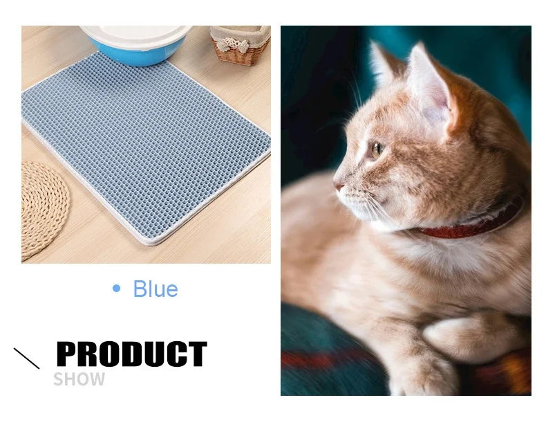 60CMX90CM Cat Litter Mat Waterproof Double Layer Pet Pet Toilet Cat Mat Nonslip Sand Cat Washable Mat Pet Clean