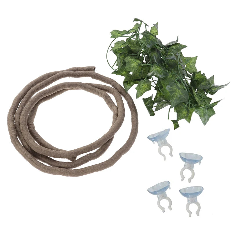 Reptile Climbing Toys Reptile Climbing Branch Artificial Garland Lizard Lounger Fake Vines Rattan Strip for Reptile Reptile Vine