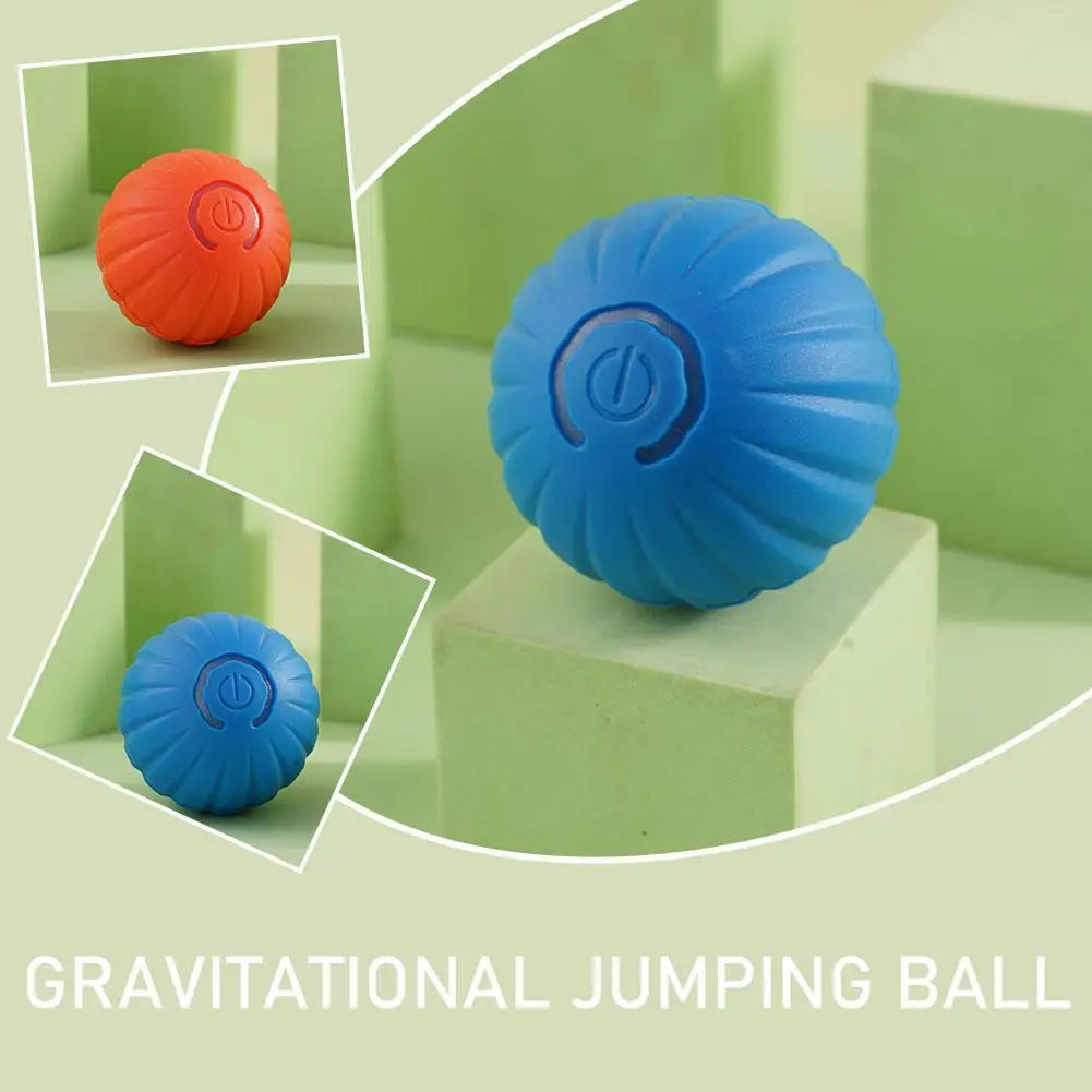 Automatic Moving Dog Toy Ball Smart Jumping Rotating Interactive Dog Chew Toy Ball for Puppy Ball Toys USB Charging