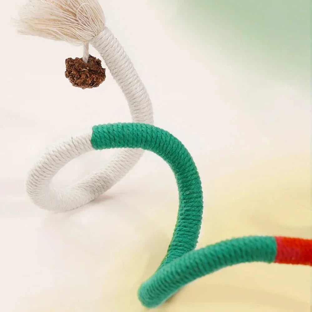 1PC Cat Toys Chew Rope Safe Teeth Cleaning Toy for Indoor Kittens, Interactive Cat Nip Kitty Toys for All Breeds