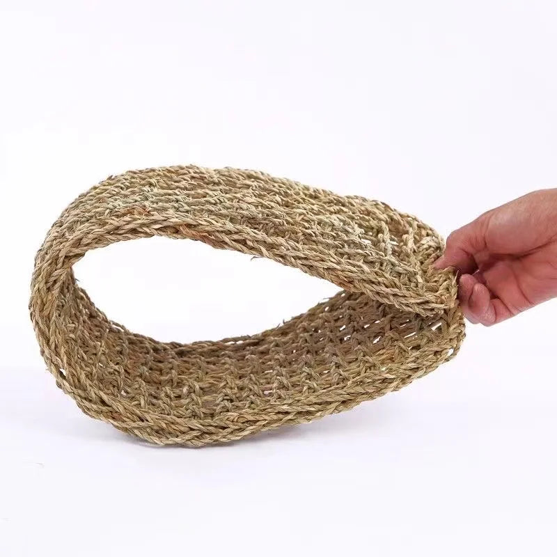 Reptile Lizard Hammock Hamster Grass Cushion Pet Bed Seagrass Hammock Swing Pet Reptile Toy Hanging Mattress Hanging Sofa