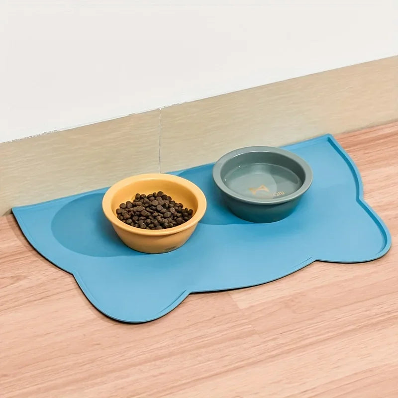 Cat Toilet Mat Waterproof Solid Color Silicone Pet Feeding Mat for Cats and Dogs Cleaner Cats Sand Carpet Sandbox Bed Rug Litter