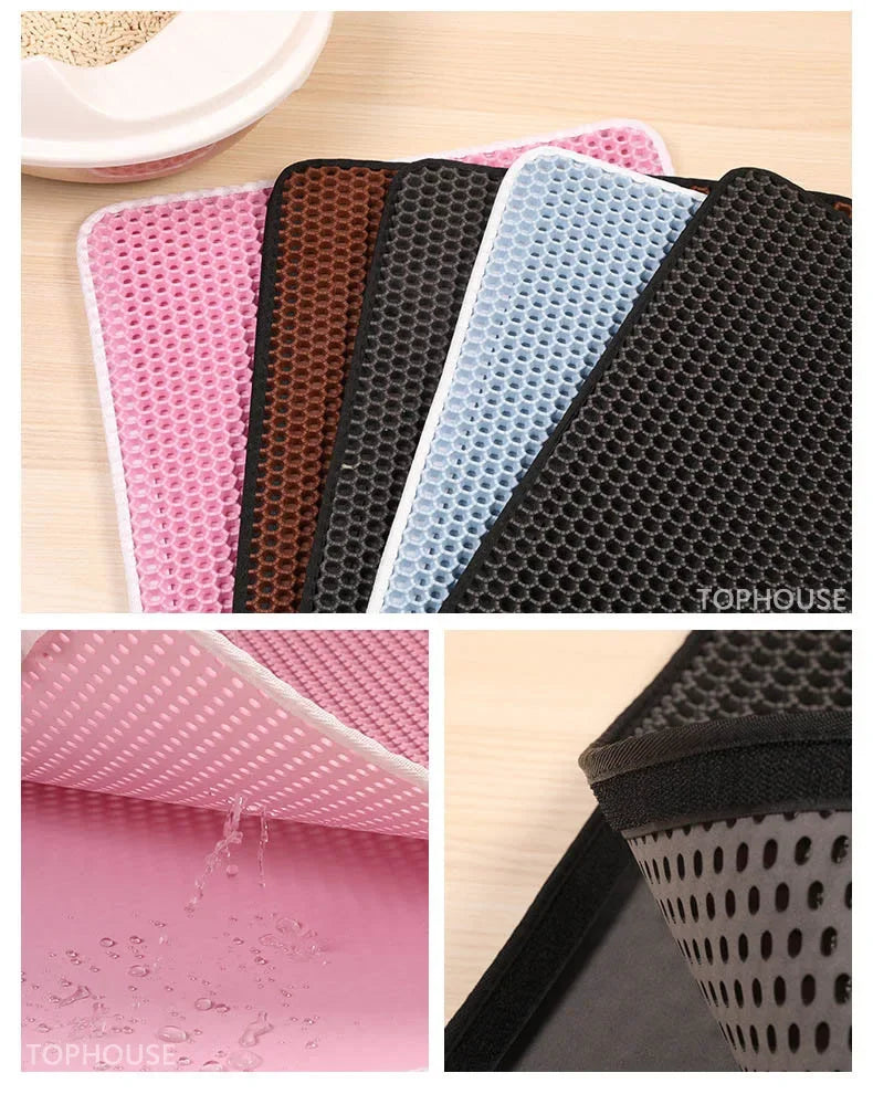 60CMX90CM Cat Litter Mat Waterproof Double Layer Pet Pet Toilet Cat Mat Nonslip Sand Cat Washable Mat Pet Clean