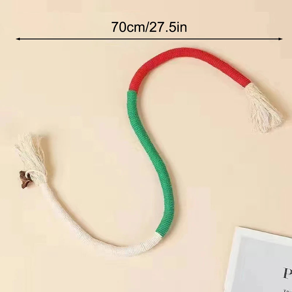 1PC Cat Toys Chew Rope Safe Teeth Cleaning Toy for Indoor Kittens, Interactive Cat Nip Kitty Toys for All Breeds
