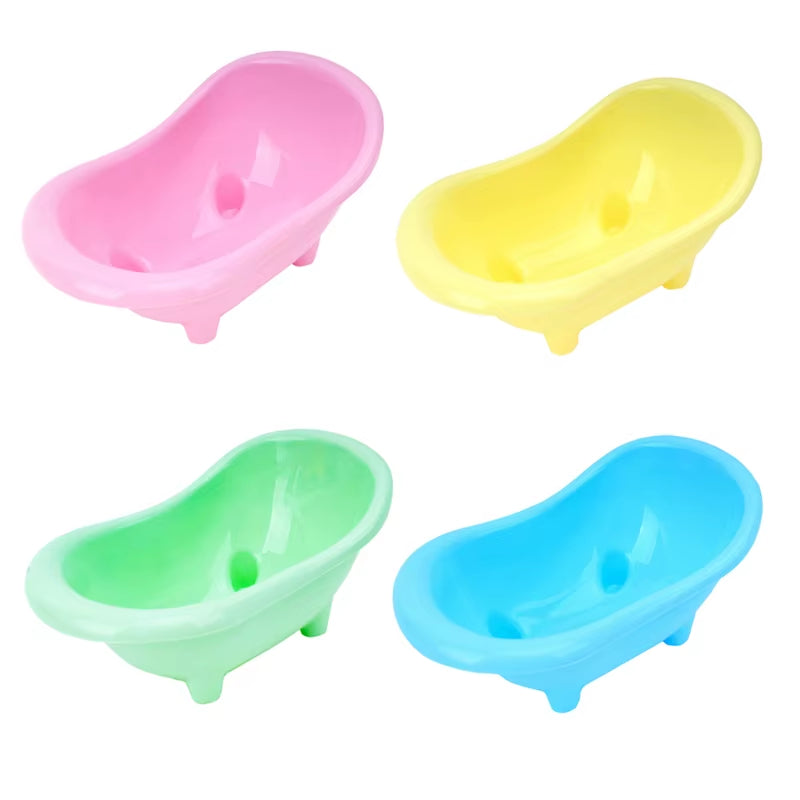 Pet Mouse Bathing Bathtub Plastic Bathtub Hamster Bathing Supplies Toy Little Pet Bathroom Pet Cage Accessories Pet Toilet