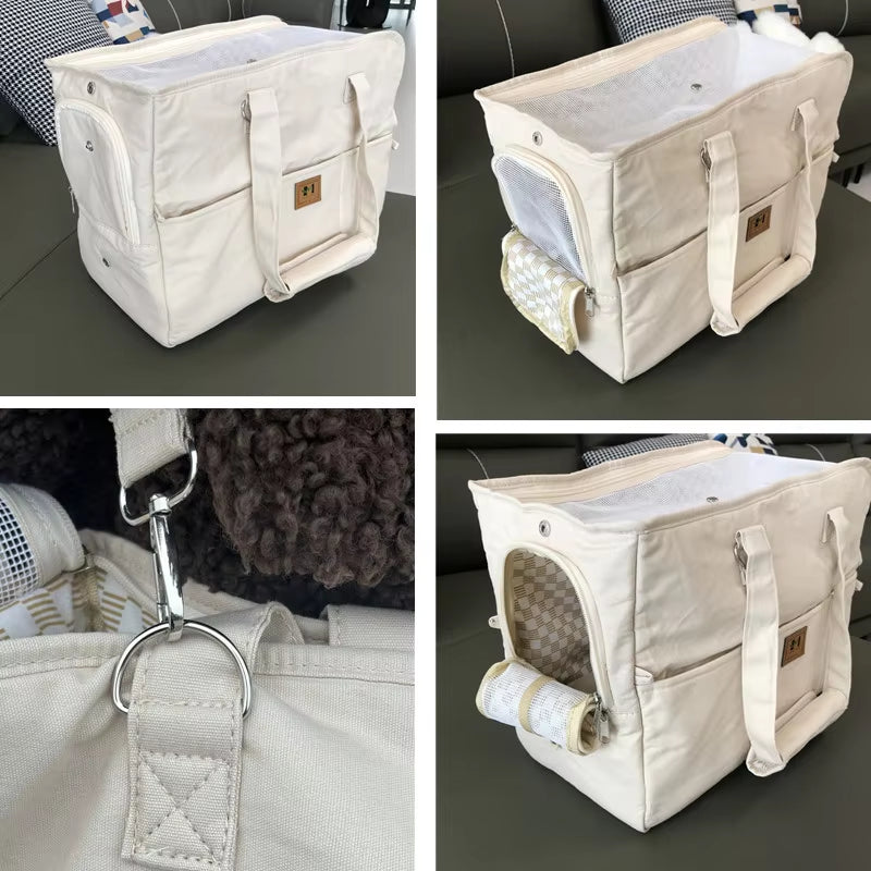 Portable Pet Cat Shoulderhandbag Pet Dog Carrier Bag Car Seat Nonslip Dog Carriers Safe,Puppy Cat Pet Bed Chihuahua Pet Products