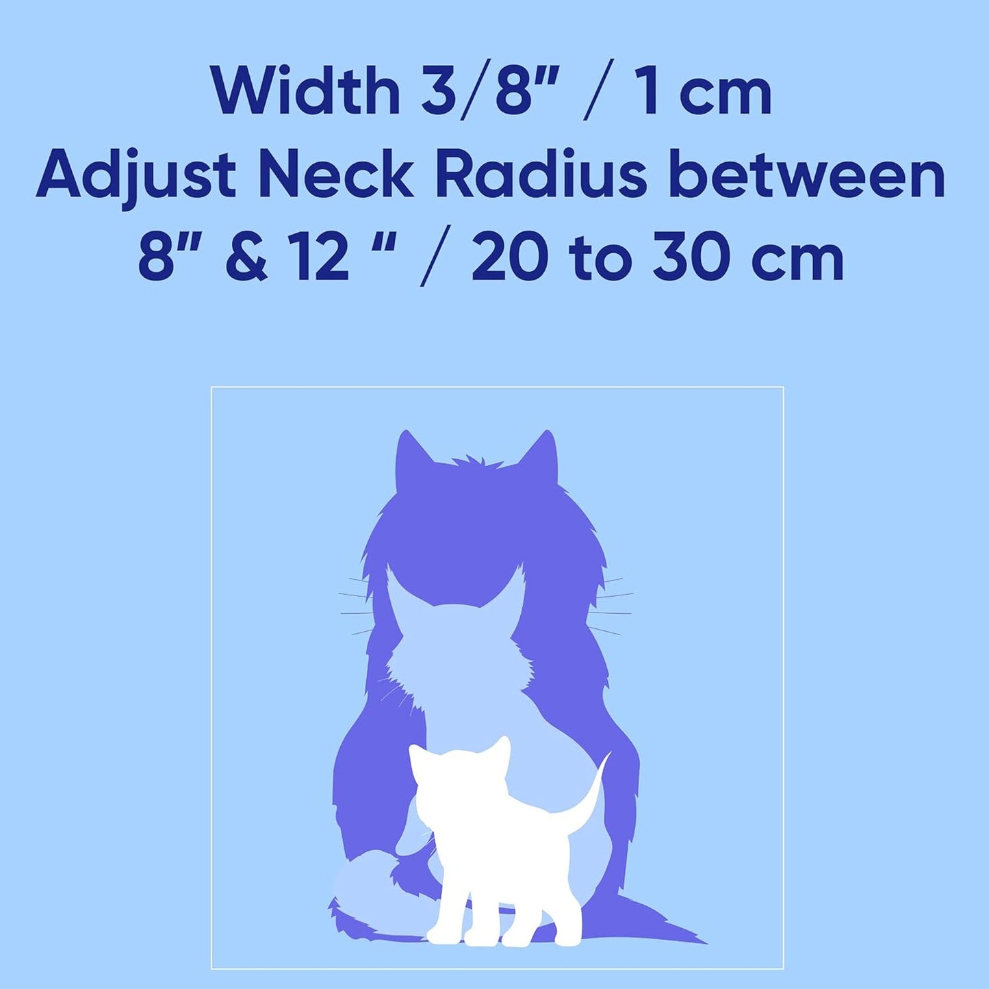 Pawtitas Teal Glow-in-the-Dark Cat Collar with Safety Buckle and Removable Bell