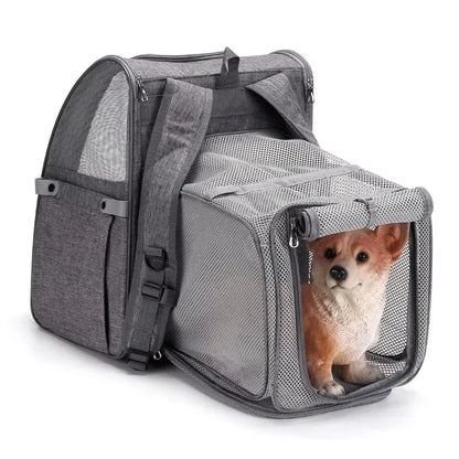 Pet Bag Dog Cat Out Backpack Hand Folding Expand Pet Carrier Pet Box Pet Supplies Factory
