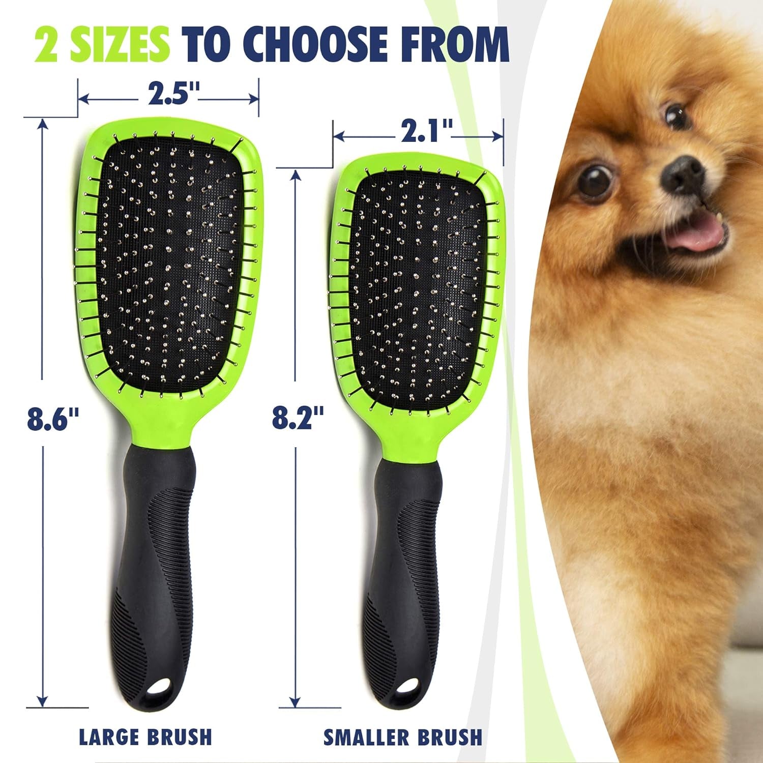 Professional Pet Grooming Set for Dogs and Cats - Double-Sided Deshedding Brush and Comb - Effective Lice and Flea Removal - Ergonomic Grip with Soft Bristles