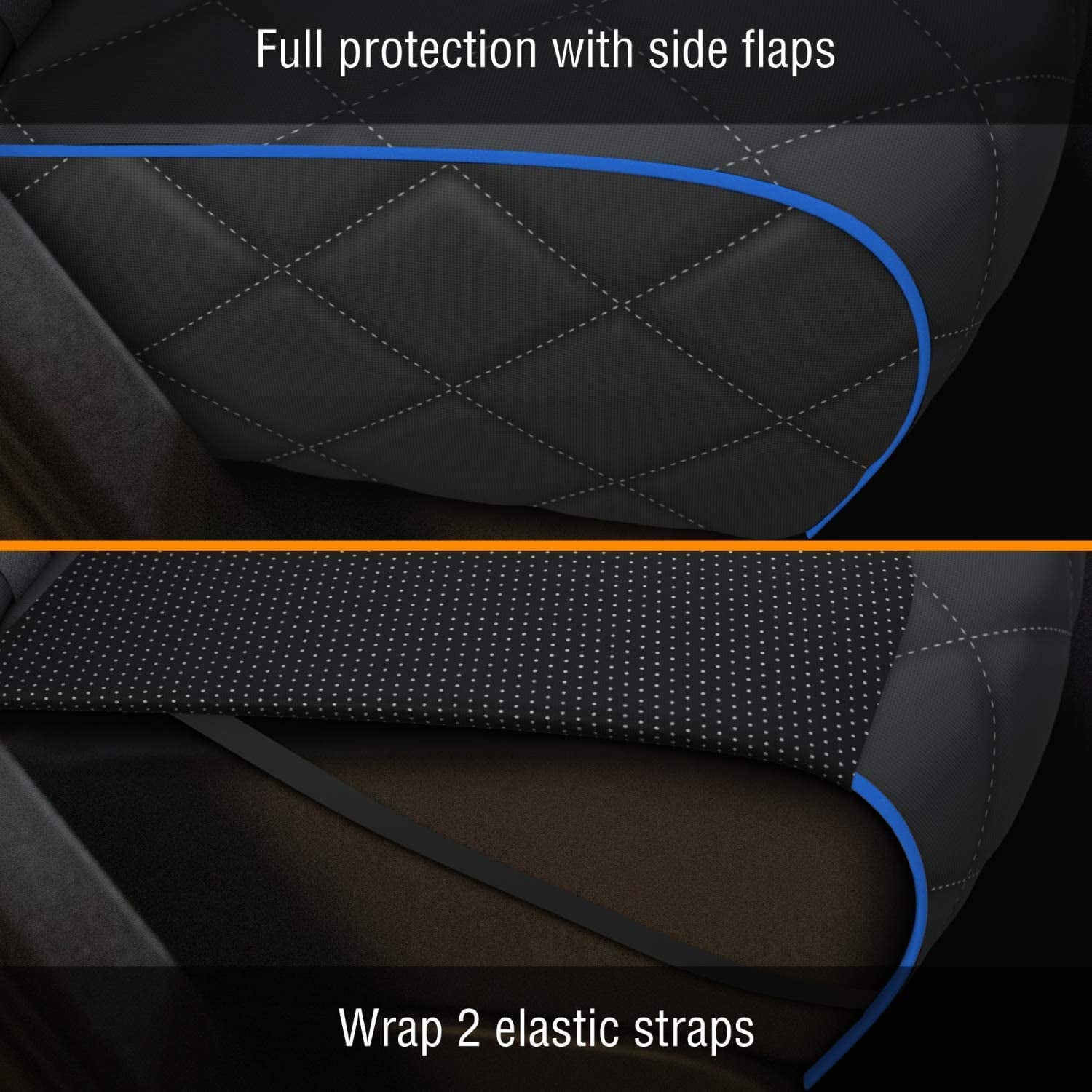 Active Pets Dog Car Seat Cover for Back Seat, Waterproof Vehicle Protector, Durable Scratch Proof Nonslip Pet Protection, Machine Washable, XL, Blue
