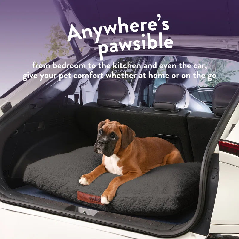 Paws for Slumber Machine Washable Cushioned Sherpa Pet Bed