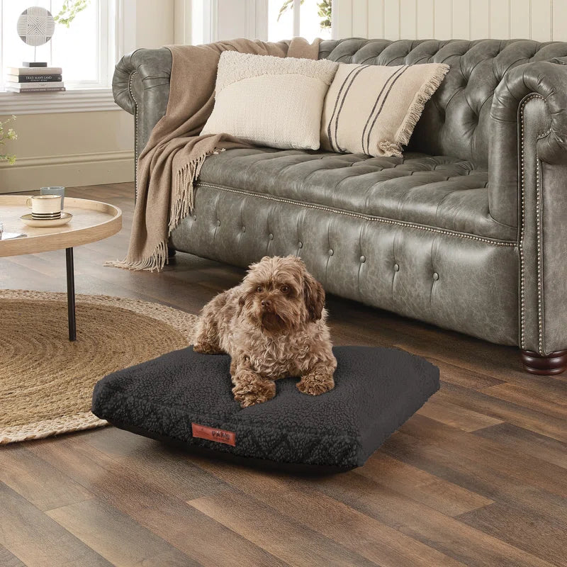 Paws for Slumber Machine Washable Cushioned Sherpa Pet Bed