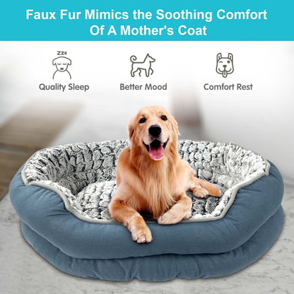 Pet Dog Bed Cat Beds Luxury Soft Washable Puppy Cushion Warm Pet Basket-S M L