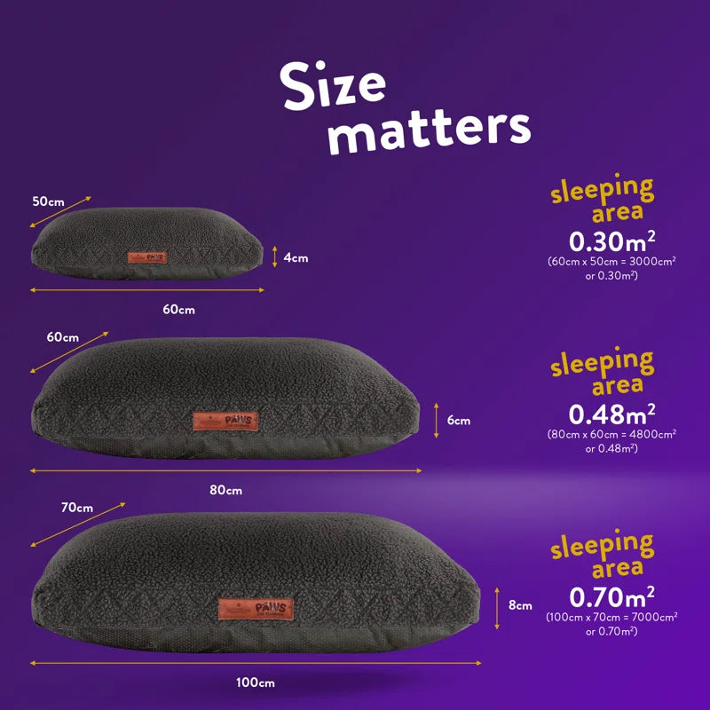 Paws for Slumber Machine Washable Cushioned Sherpa Pet Bed