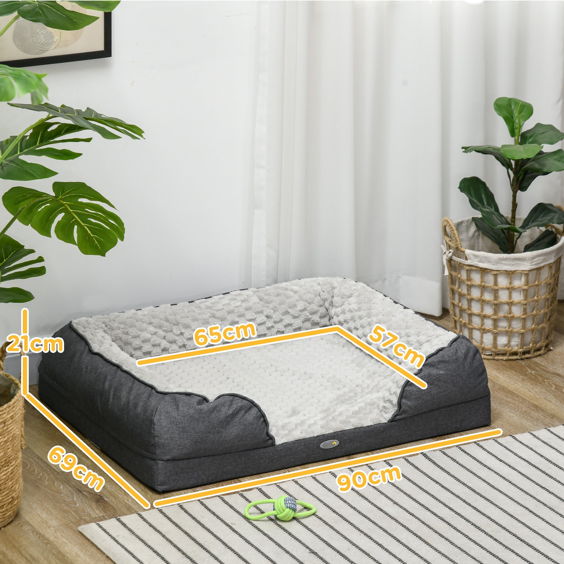 Calming Dog Bed Pet Bed W/ Anti-Slip Bottom