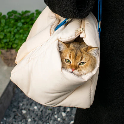 Warm Pet Bag Loose and Thick Comfortable Easy to Clean Pet Travel Bag Pet Cat Supplies Suitable for Small Dogs Pet Shoulder Bag