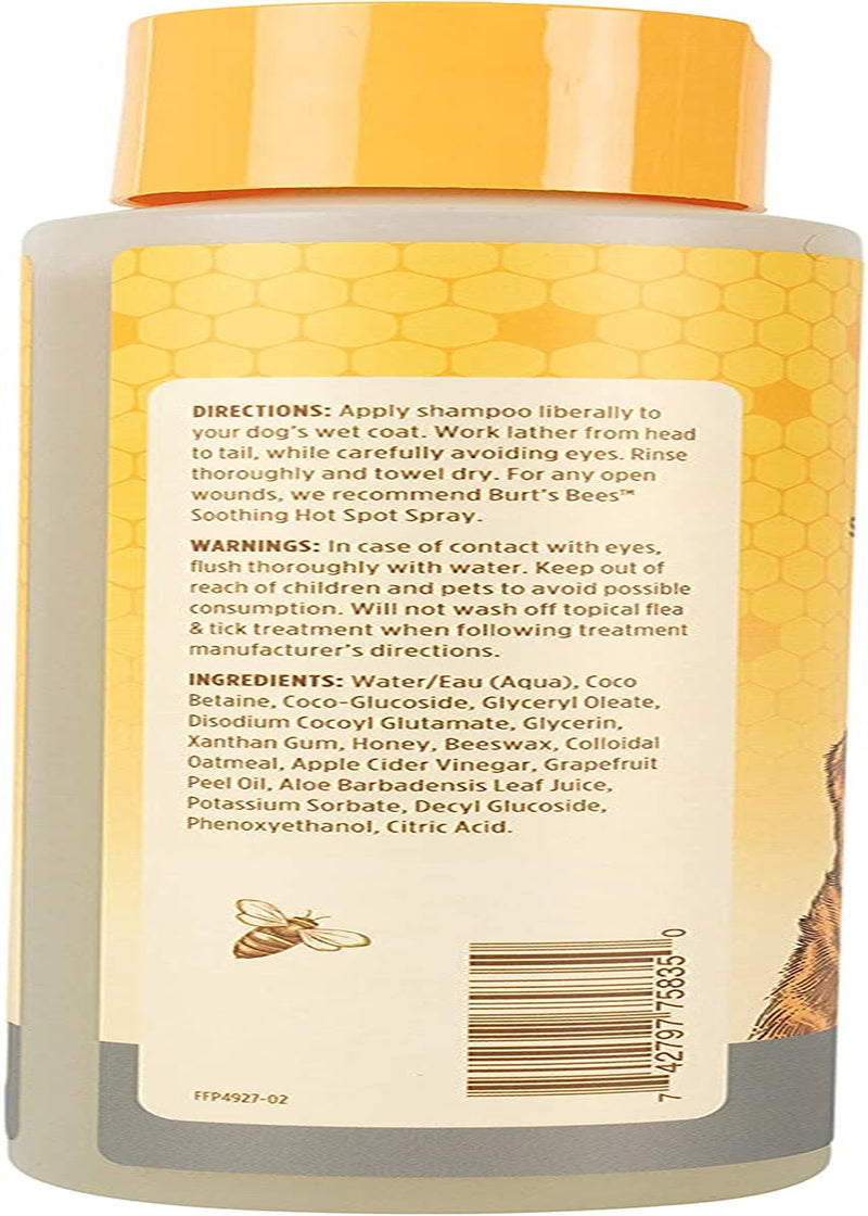 Burt's Bees Naturally Derived Skin Soothing Shampoo with Honey for Dogs and Puppies - Gentle Formula for Dry and Sensitive Skin - Made in the USA, 16 Ounces