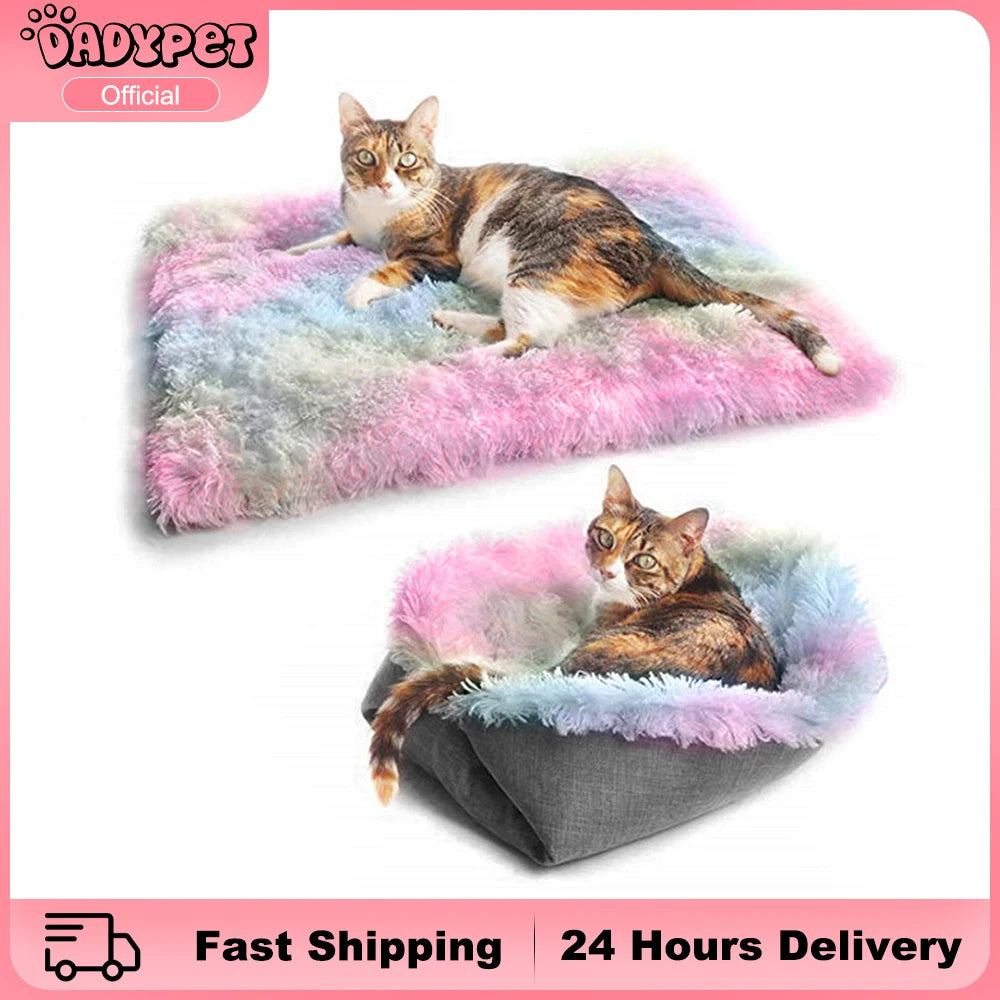 Pet Cat Bed Cushion Comfortable Donut round Plush Kennel Pet Dog Nest Bed Winter Ultra Soft Washable Pet Bed for Dogs Cats