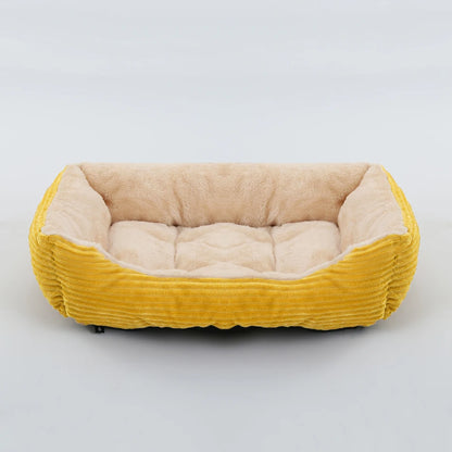 Bed for Dog Cat Pet Square Plush Kennel Medium Small Dog Sofa Bed Cushion Pet Calming Dog Bed House Pet Supplies Accessories