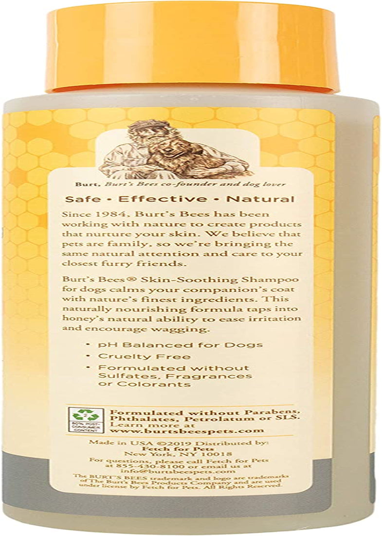 Burt's Bees Naturally Derived Skin Soothing Shampoo with Honey for Dogs and Puppies - Gentle Formula for Dry and Sensitive Skin - Made in the USA, 16 Ounces