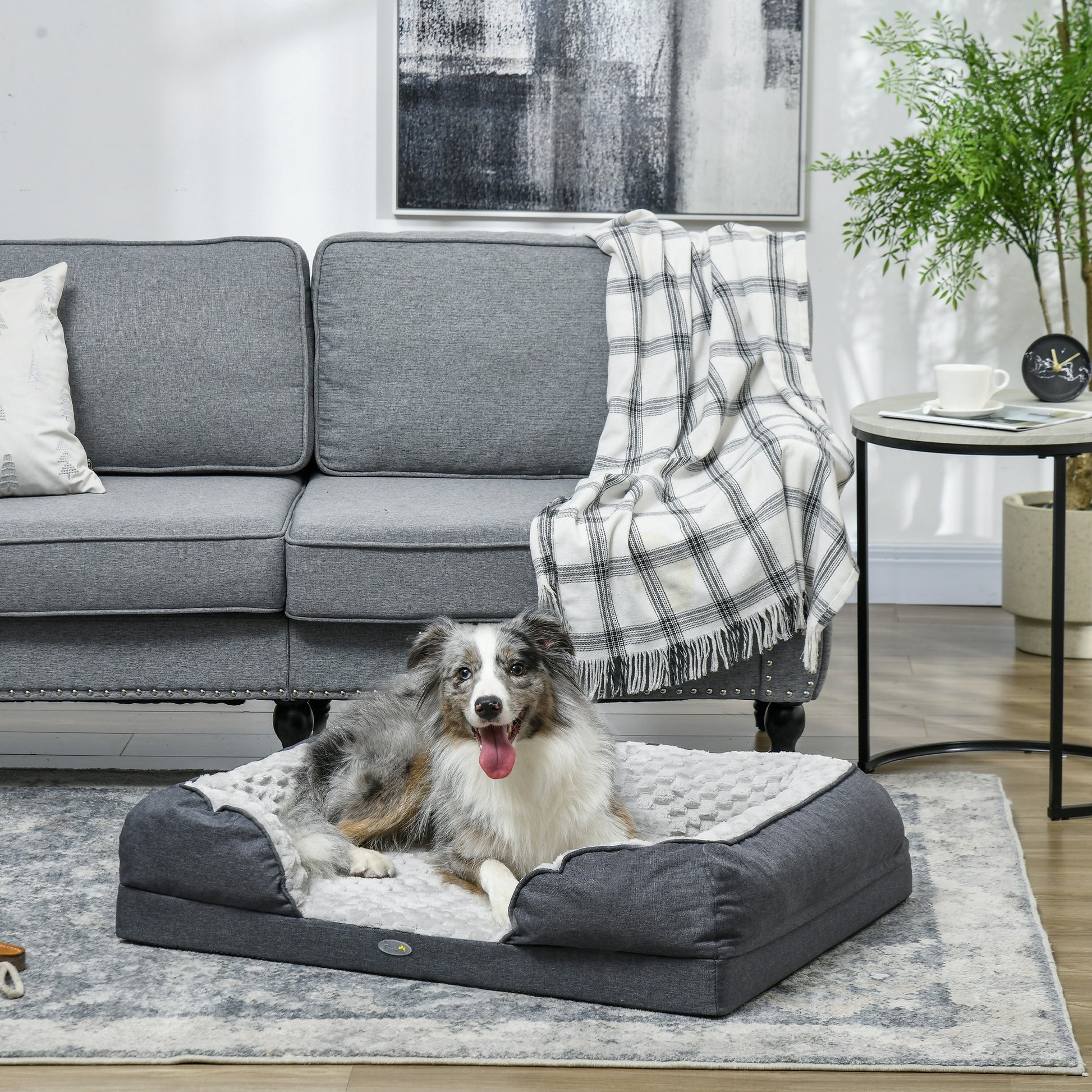 Calming Dog Bed Pet Bed W/ Anti-Slip Bottom