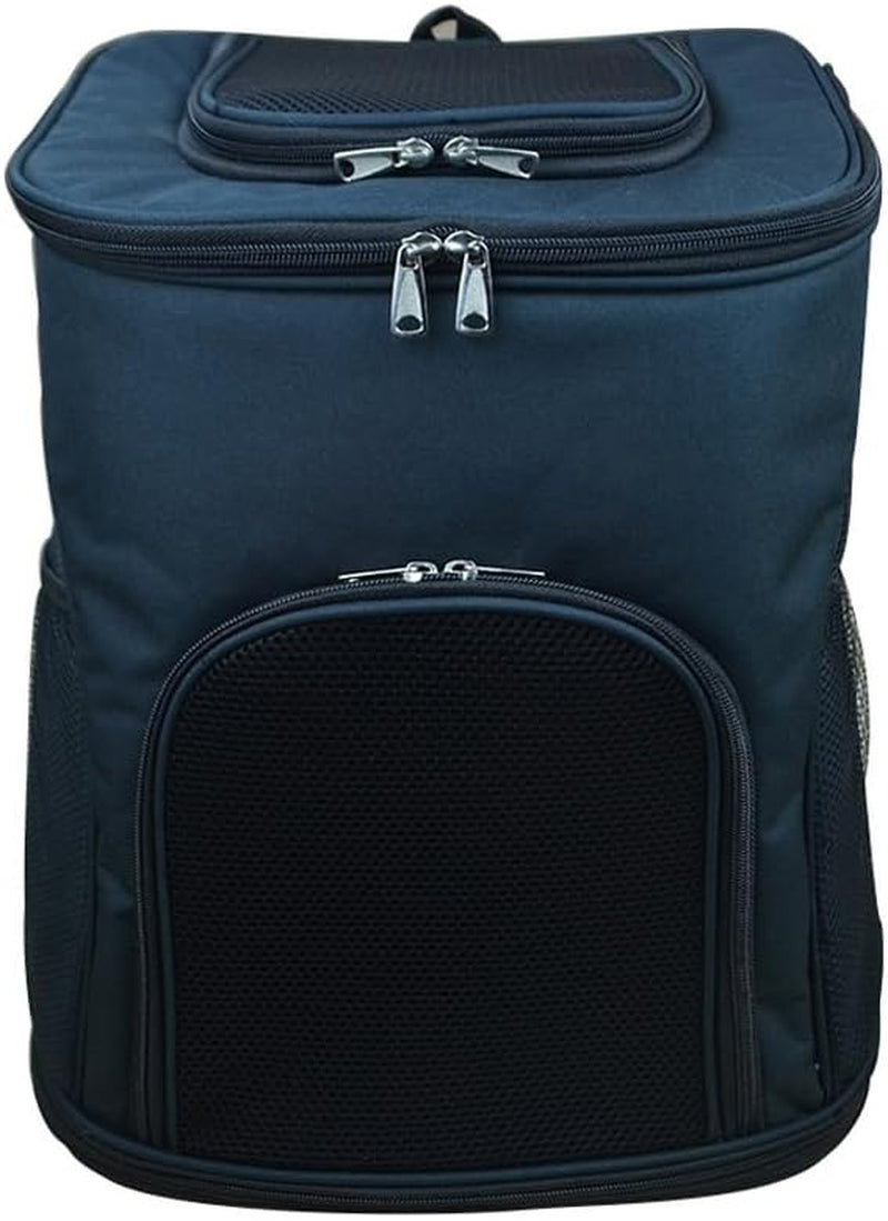 Pet Square Backpack, Privacy-Focused Carrier for Cats and Dogs, Portable Travel Bag (Black, M: 38X29X42CM)