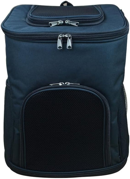 Pet Square Backpack, Privacy-Focused Carrier for Cats and Dogs, Portable Travel Bag (Black, M: 38X29X42CM)