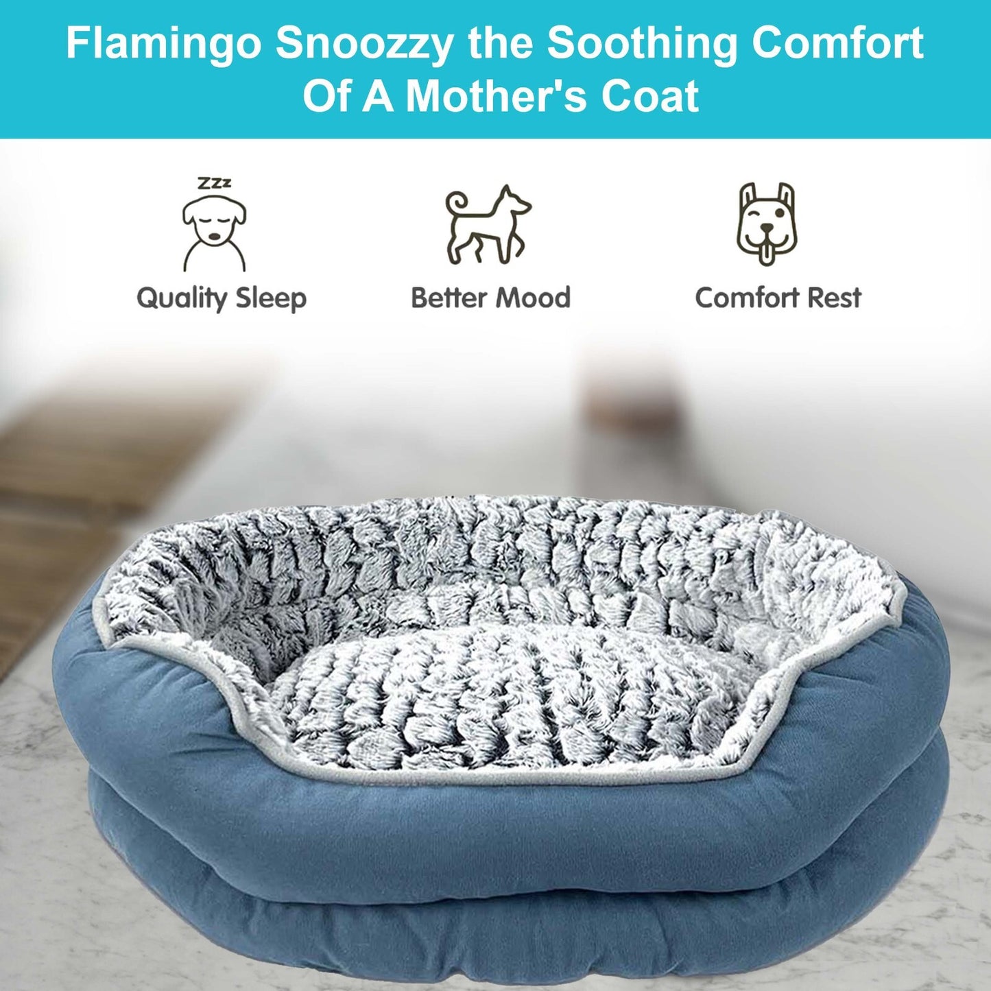 Pet Dog Bed Cat Beds Luxury Soft Washable Puppy Cushion Warm Pet Basket-S M L