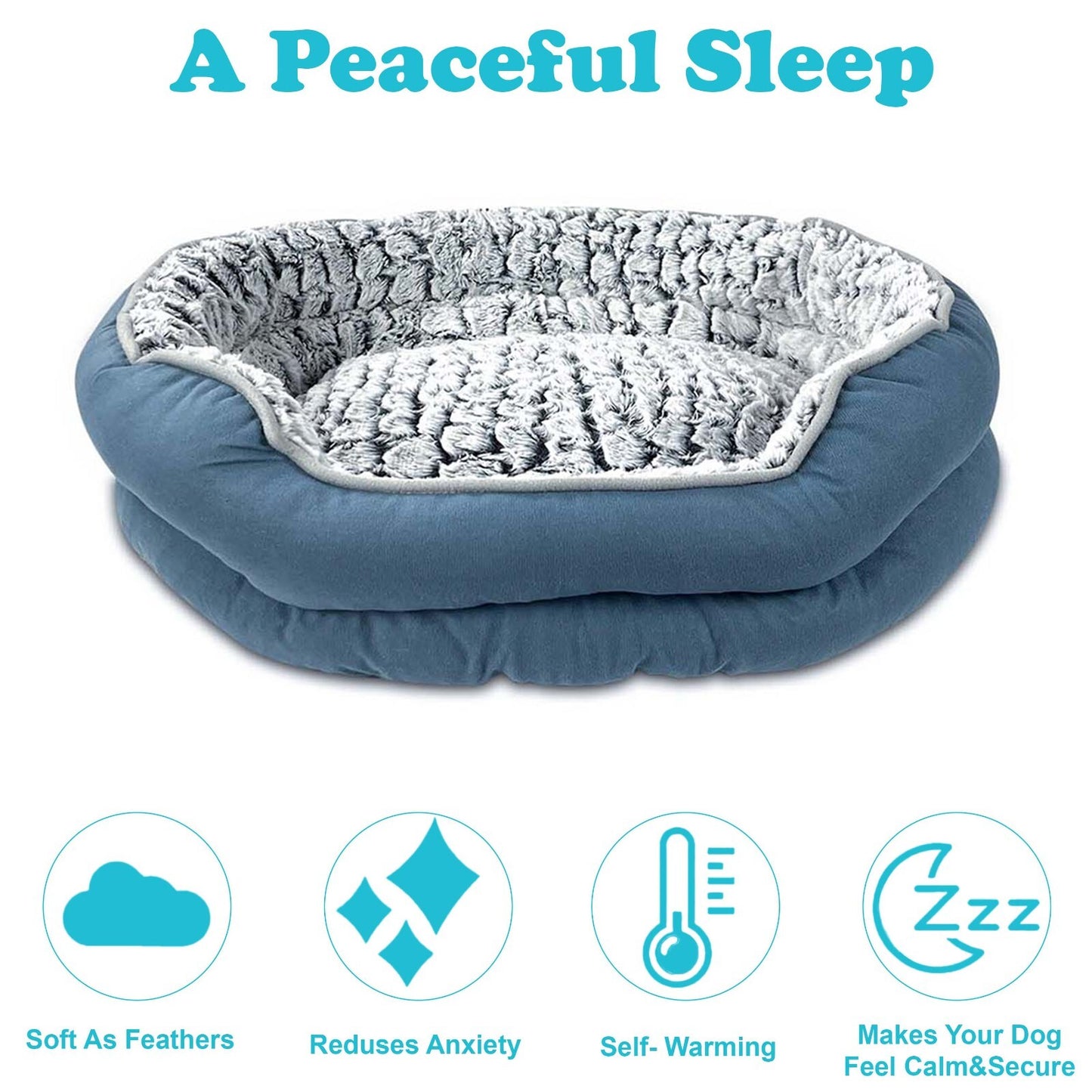 Pet Dog Bed Cat Beds Luxury Soft Washable Puppy Cushion Warm Pet Basket-S M L