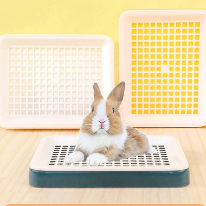Rabbit Litter Tray Toilet Animal Potty Trainer Bunnies Corner Toilet Box for Ferret Hamster Dragon Cat Guinea Pig Dutch Supplies