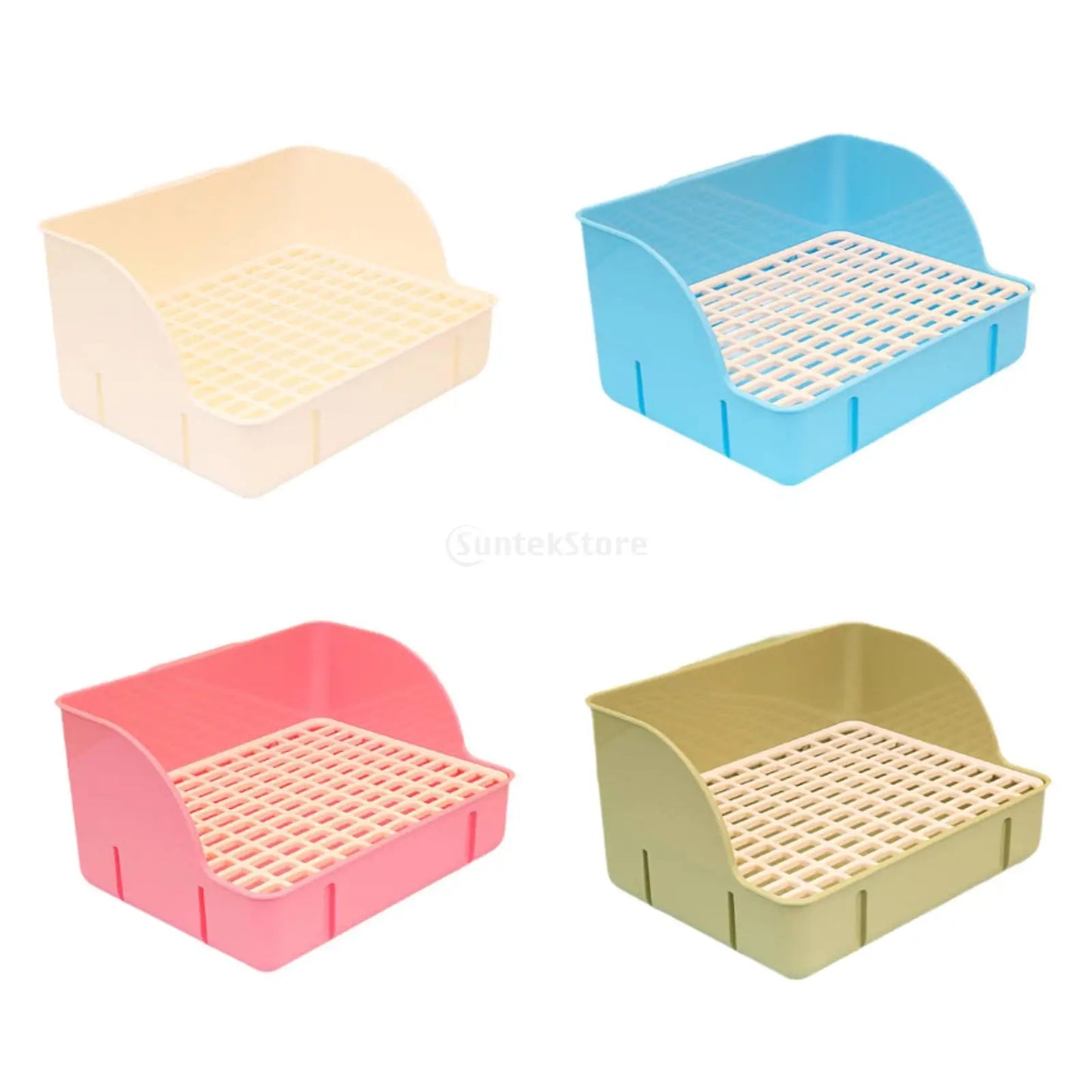 Rabbit Litter Tray Toilet Animal Potty Trainer Bunnies Corner Toilet Box for Ferret Hamster Dragon Cat Guinea Pig Dutch Supplies