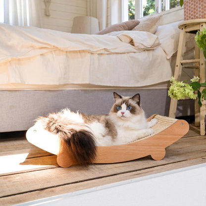 Wooden Cat Scratching Pads Multifuction Cats Sleeping Bed Detachable Wear-resistant Cat Scratch Board Kitten Grinding Cats Toys