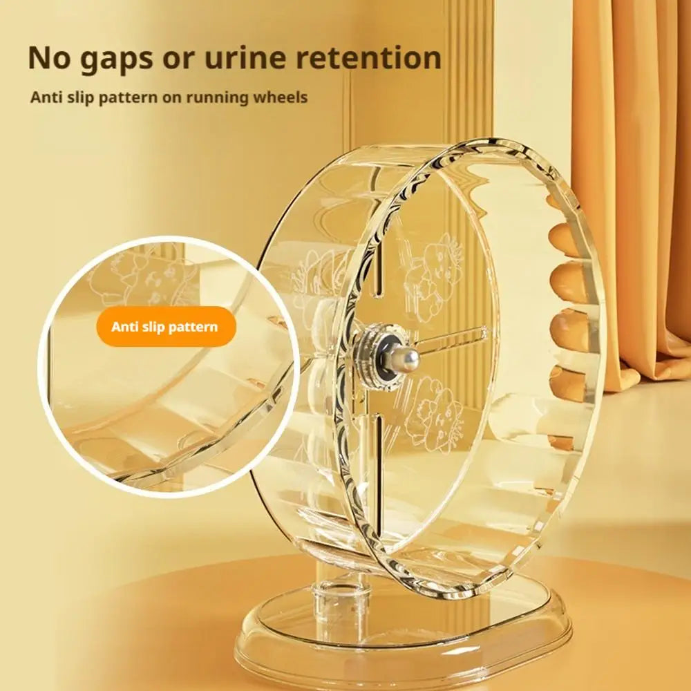 Silent Hamster Wheel Quiet Spinner Small Animals Running Exercise Wheels With Height Adjustable Stand For Syrian Dwarf Hamsters